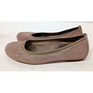 Vionic Ballet Flats Womens Size 8 Brown Sparkly Arch Support Comfort Shoes